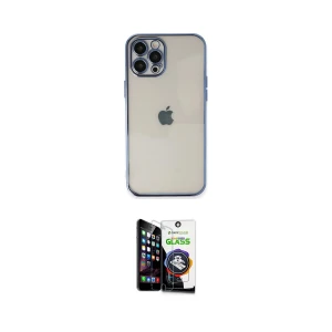 ieg™ iPhone 12 Pro Max Kılıf Vadi Minimal - Şeffaf Temperli Cam Ekran Koruyucu