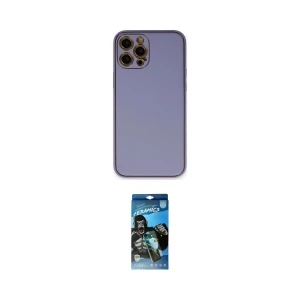 ieg™ iPhone 12 Pro Max Kılıf Yadigar Klasik - Siyah 34D Izgaralı Cam