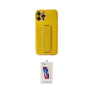 ieg™ iPhone 12 Pro Max Kılıf Yörünge Yansıma - Siyah Joko 5D Cam