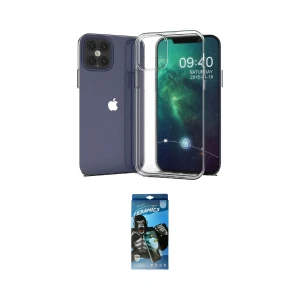ieg™ iPhone 12 Pro Max Kılıf Zirve Doku - Siyah 34D Izgaralı Cam