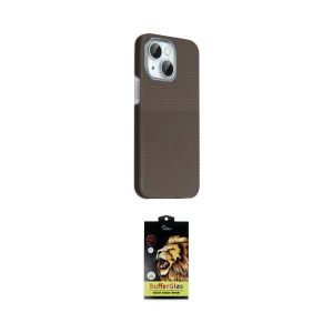 ieg™ iPhone 14 Kılıf Kozmos Klasik Prime - Siyah Buffer Cam Ekran Koruyucu