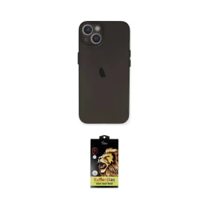 ieg™ iPhone 14 Kılıf Yadigar Yansıma Serisi - Siyah Buffer Cam Ekran Koruyucu