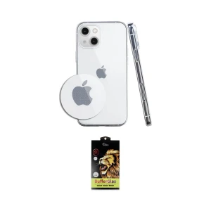ieg™ iPhone 14 Kılıf Zirve Doku - Siyah Buffer Cam Ekran Koruyucu