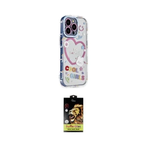 ieg™ iPhone 14 Pro Kılıf Ahenk Modern Serisi - Siyah Buffer Cam Ekran Koruyucu