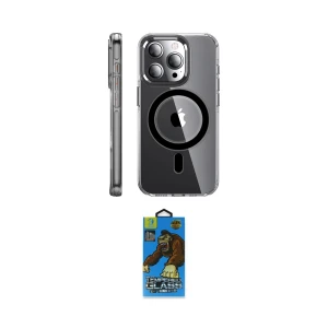 ieg™ iPhone 14 Pro Kılıf Nova Doku - Siyah 18D Cam Ekran Koruyucu