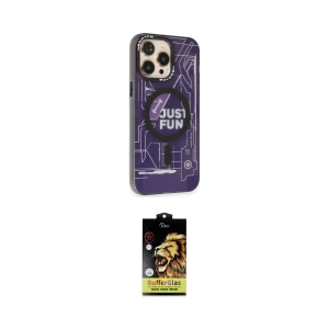 ieg™ iPhone 14 Pro Kılıf Siluet Modern Koleksiyonu - Siyah Buffer Cam Ekran Koruyucu