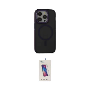 ieg™ iPhone 14 Pro Max Kılıf Ahenk Form Serisi - Siyah Joko 5D Cam