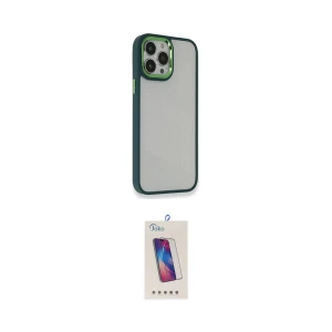 ieg™ iPhone 14 Pro Max Kılıf Eksen Doku Prime - Siyah Joko 5D Cam