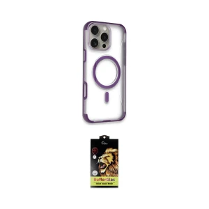 ieg™ iPhone 14 Pro Max Kılıf Eksen Klasik Koleksiyonu - Siyah Buffer Cam Ekran Koruyucu