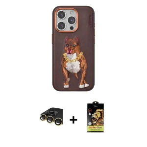 ieg™ iPhone 14 Pro Max Kılıf Nova Form Koleksiyonu - Siyah Buffer Cam Ekran Koruyucu + Raze Metal Kamera Lens - GD