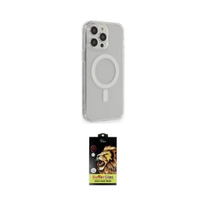 ieg™ iPhone 14 Pro Max Kılıf Pusula Çizgi Koleksiyonu - Siyah Buffer Cam Ekran Koruyucu