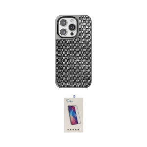 ieg™ iPhone 14 Pro Max Kılıf Siluet Form Serisi - Siyah Joko 5D Cam