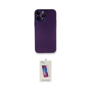 ieg™ iPhone 14 Pro Max Kılıf Yadigar Yansıma Serisi - Siyah Joko 5D Cam
