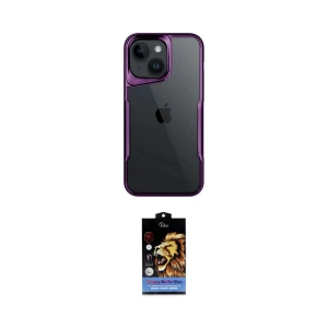 ieg™ iPhone 15 Kılıf Akış Çizgi Koleksiyonu - Siyah Buffer Hayalet Cam Ekran Koruyucu