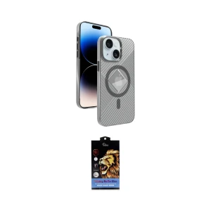 ieg™ iPhone 15 Kılıf Nova Modern Prime - Siyah Buffer Hayalet Cam Ekran Koruyucu