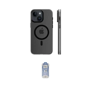ieg™ iPhone 15 Kılıf Pusula Minimal Koleksiyonu - Siyah Joko Magic 5D Cam