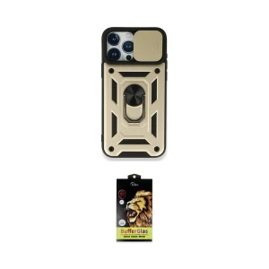 ieg™ iPhone 15 Pro Kılıf Ahenk Klasik - Siyah Buffer Cam Ekran Koruyucu