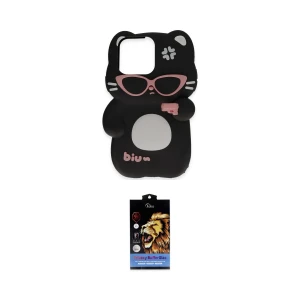 ieg™ iPhone 15 Pro Kılıf Akış Yansıma - Siyah Buffer Hayalet Cam Ekran Koruyucu