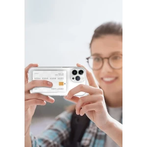 ieg™  iPhone 15 Pro Kılıf Kart Şeffaf Silikon - Şeffaf