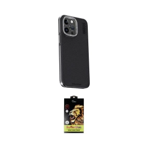 ieg™ iPhone 15 Pro Kılıf Kıvılcım Modern Özel Seri - Siyah Buffer Cam Ekran Koruyucu
