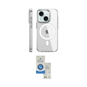ieg™ iPhone 15 Pro Kılıf Nova Doku - Şeffaf Royal Nano Ekran Koruyucu