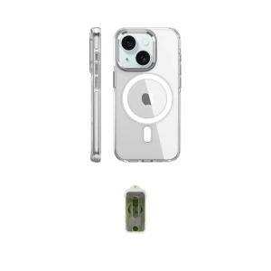ieg™ iPhone 15 Pro Kılıf Nova Doku - Siyah Joko Magic 5D Hayalet Cam