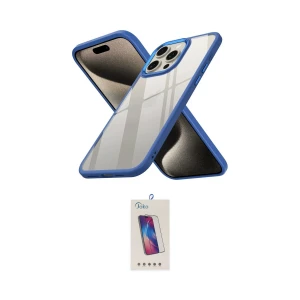 ieg™ iPhone 15 Pro Kılıf Nova Işık Serisi - Siyah Joko 5D Cam