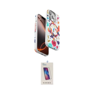 ieg™ iPhone 15 Pro Kılıf Siluet Doku - Siyah Joko 5D Cam