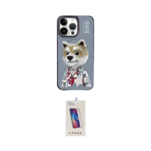 ieg™ iPhone 15 Pro Kılıf Siluet Modern Özel Seri - Siyah Joko 5D Cam