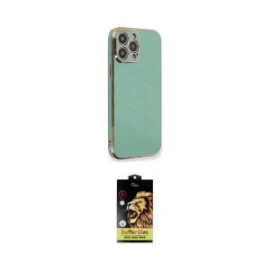 ieg™ iPhone 15 Pro Kılıf Yankı Serisi - Siyah Buffer Cam Ekran Koruyucu