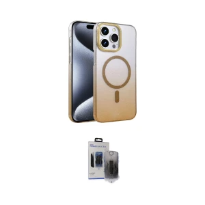 ieg™ iPhone 15 Pro Max Kılıf Ahenk Doku Özel Seri - Siyah Vanessa Magic Hayalet Cam