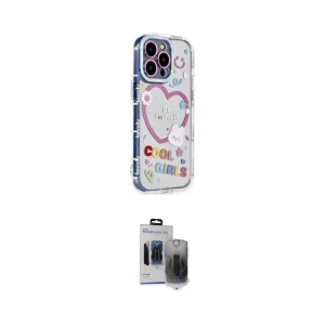 ieg™ iPhone 15 Pro Max Kılıf Ahenk Modern Serisi - Siyah Vanessa Magic Hayalet Cam