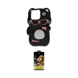 ieg™ iPhone 15 Pro Max Kılıf Akış Yansıma - Siyah Buffer Cam Ekran Koruyucu