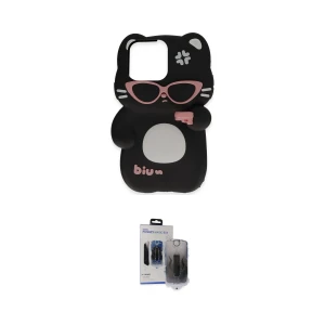 ieg™ iPhone 15 Pro Max Kılıf Akış Yansıma - Siyah Vanessa Magic Hayalet Cam