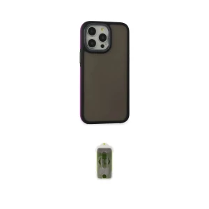 ieg™ iPhone 15 Pro Max Kılıf Eksen Işık - Siyah Joko Magic 5D Hayalet Cam