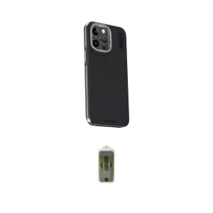 ieg™ iPhone 15 Pro Max Kılıf Kıvılcım Modern Özel Seri - Siyah Joko Magic 5D Hayalet Cam