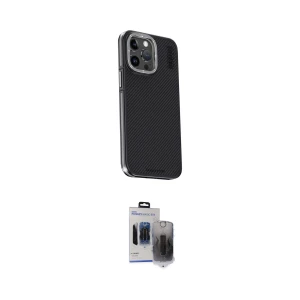 ieg™ iPhone 15 Pro Max Kılıf Kıvılcım Modern Özel Seri - Siyah Vanessa Magic Hayalet Cam