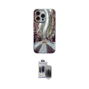 ieg™ iPhone 15 Pro Max Kılıf Nova Doku Prime - Siyah Vanessa Magic Hayalet Cam