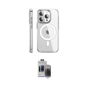 ieg™ iPhone 15 Pro Max Kılıf Nova Doku - Siyah Vanessa Magic Hayalet Cam