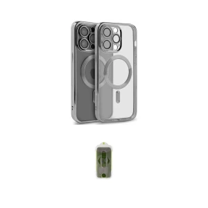 ieg™ iPhone 15 Pro Max Kılıf Nova Işık Özel Seri - Siyah Joko Magic 5D Hayalet Cam
