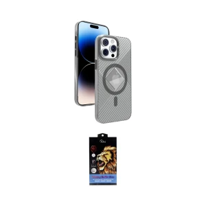 ieg™ iPhone 15 Pro Max Kılıf Nova Modern Prime - Siyah Buffer Hayalet Cam Ekran Koruyucu