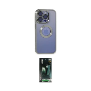 ieg™ iPhone 15 Pro Max Kılıf Pusula Form - Şeffaf 360 Full Body Arka Koruyucu