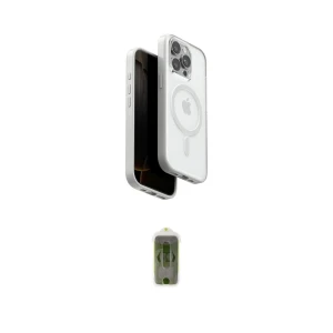 ieg™ iPhone 15 Pro Max Kılıf Pusula Form Serisi - Siyah Joko Magic 5D Hayalet Cam