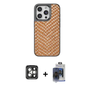 ieg™ iPhone 15 Pro Max Kılıf Vadi Özel Seri - Siyah Vanessa Magic Cam + PVD Metal Kamera Lens - GI