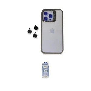 ieg™ iPhone 15 Pro Max Kılıf Yankı Asil Serisi - Siyah Joko Magic 5D Cam