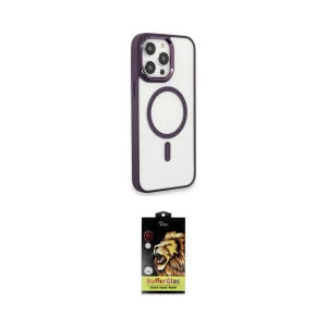 ieg™ iPhone 15 Pro Max Kılıf Yankı Işık Özel Seri - Siyah Buffer Cam Ekran Koruyucu