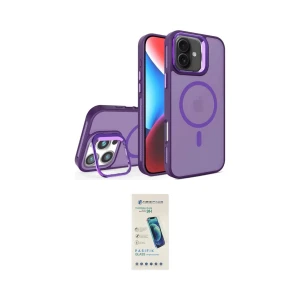 ieg™ iPhone 16 Plus Kılıf Akış Form - Şeffaf Pasifik Cam Ekran Koruyucu