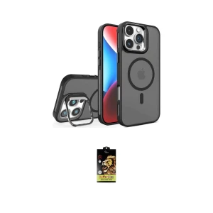 ieg™ iPhone 16 Pro Kılıf Akış Form - Siyah Buffer Cam Ekran Koruyucu