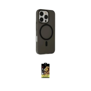 ieg™ iPhone 16 Pro Kılıf Çekirdek Modern Prime - Siyah Buffer Cam Ekran Koruyucu