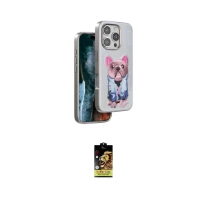 ieg™ iPhone 16 Pro Kılıf İz Minimal Koleksiyonu - Siyah Buffer Cam Ekran Koruyucu